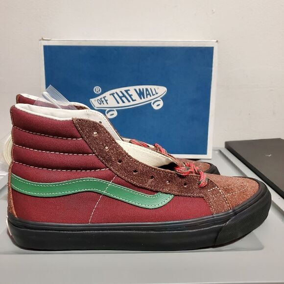 VANS OG MENS SZ 8.5 SK8-HI LX HAIRY SUEDE RUSSET BROWN VN0A4BVBTIX SNEAKERS - Picture 9 of 14
